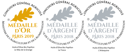 medaille-accueil-03-04-2019-1024×433 Les médailles du Concours Général Agricole - huile d'olive bio Papillon